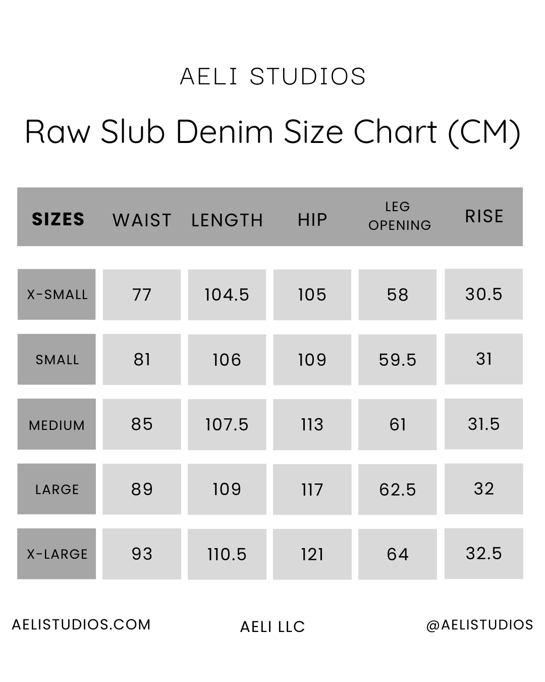 Aeli Studios Slub Raw Denim