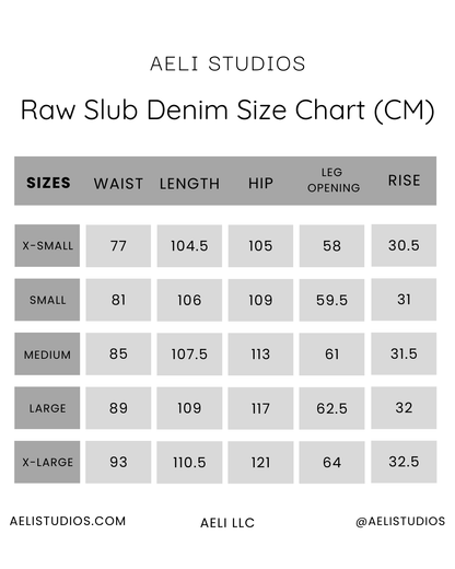 Aeli Studios Slub Raw Denim