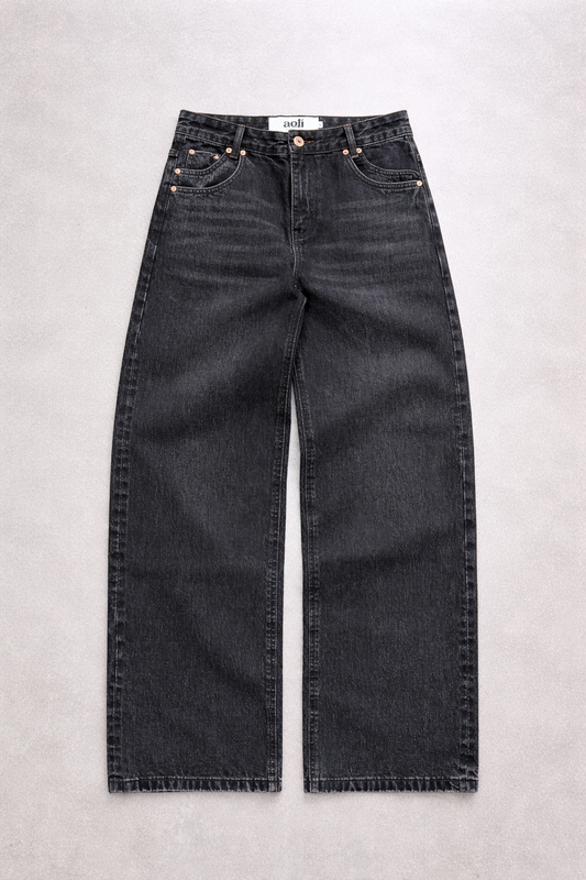 Washed Black Selvedge Denim