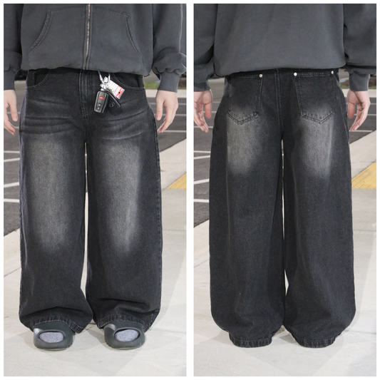 Washed Black Denim